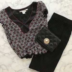 Max Studio Women’s Sheer Floral Blouse